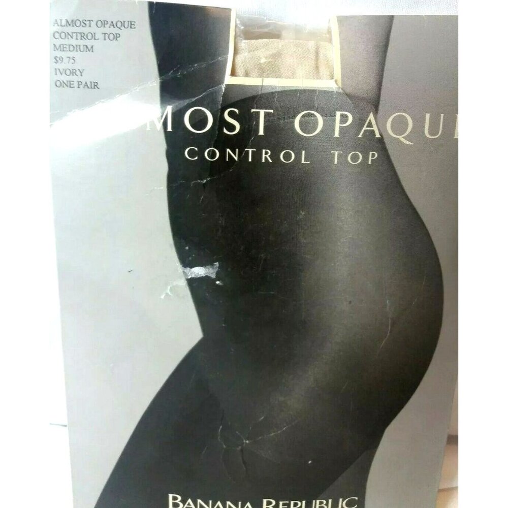 Almost Opaque Ivory Control Top Pantyhose Medium Banana Republic Stockings